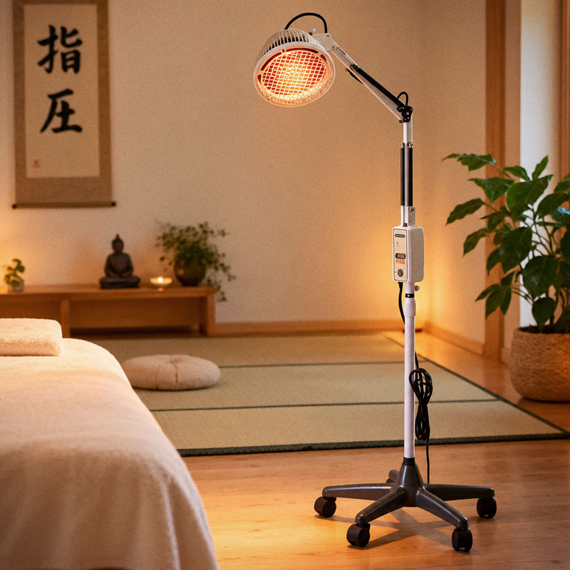 lampe tdp infrarouge minérale en complément d'une séance de Shiatsu